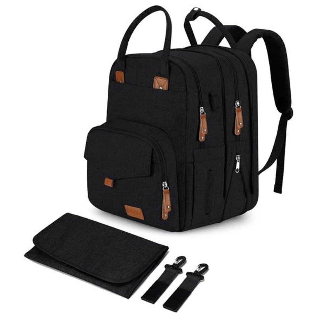 Extra Large Diaper Bag Backpack for Two Kids, Expandable 35L Baby Bags for Mom